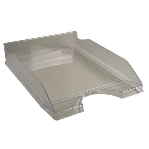 Picture of EXACOMPTA DESK TRAY GREY TRANSPARENT